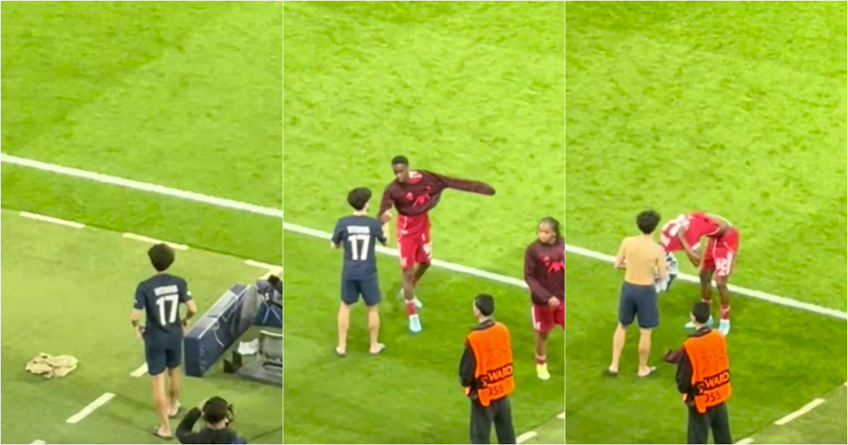 Vitinha waited 20 minutes to fulfill his promise to the young Liverpool player