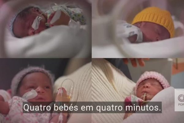 And now something rare: this woman gave birth to quadruplets after having difficulties getting pregnant