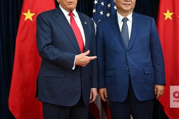 Trump arrives in China for a high-stakes summit in which the giant shadow of war looms