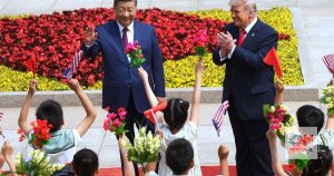 Xi used a military metaphor to say that China and the US had better be friends. Trump is delighted with children