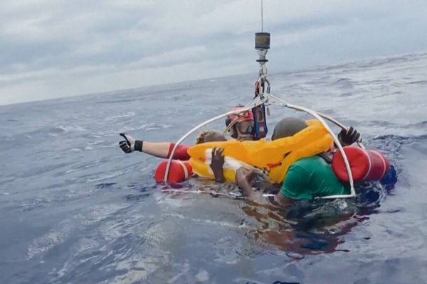 Pentagon releases images of dramatic rescue after plane crash in the Atlantic