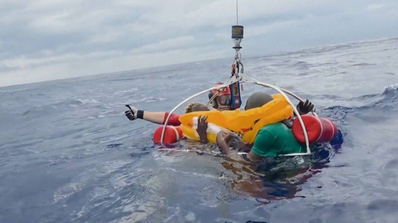 Pentagon releases images of dramatic rescue after plane crash in the Atlantic