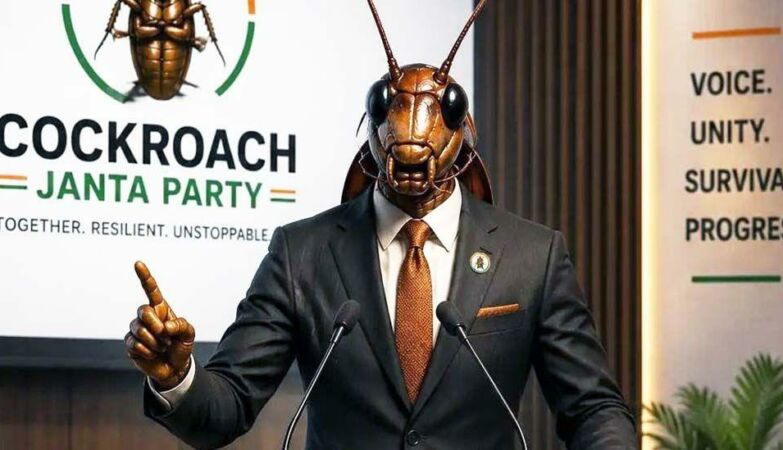 A cockroach is the new political star in India: he is “the voice of the lazy and unemployed”