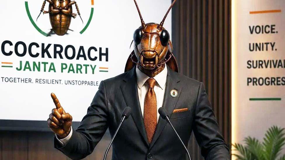A cockroach is the new political star in India: he is “the voice of the lazy and unemployed”