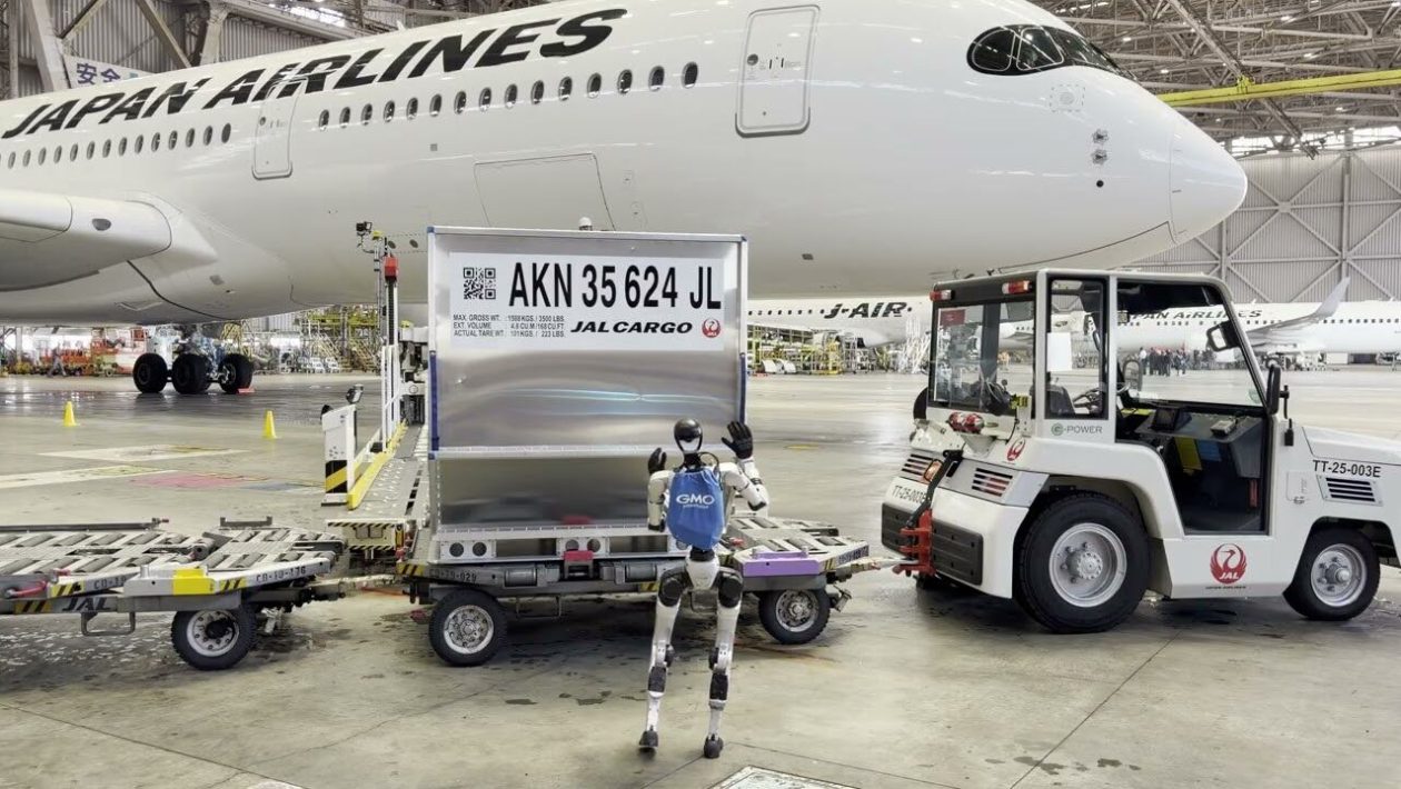 There are no staff. Humanoid robots will take care of your luggage at Tokyo airport