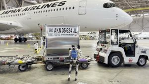 There are no staff. Humanoid robots will take care of your luggage at Tokyo airport