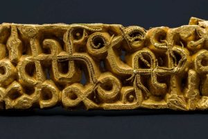 1500-year-old golden sword scabbard discovered in Norway. She was sacrificed by an elite warrior