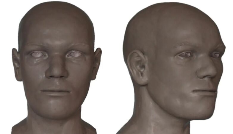 Wide and dark. This is what the first Europeans looked like