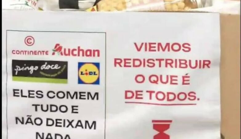Climáximo steals from the supermarket and distributes goods in the East