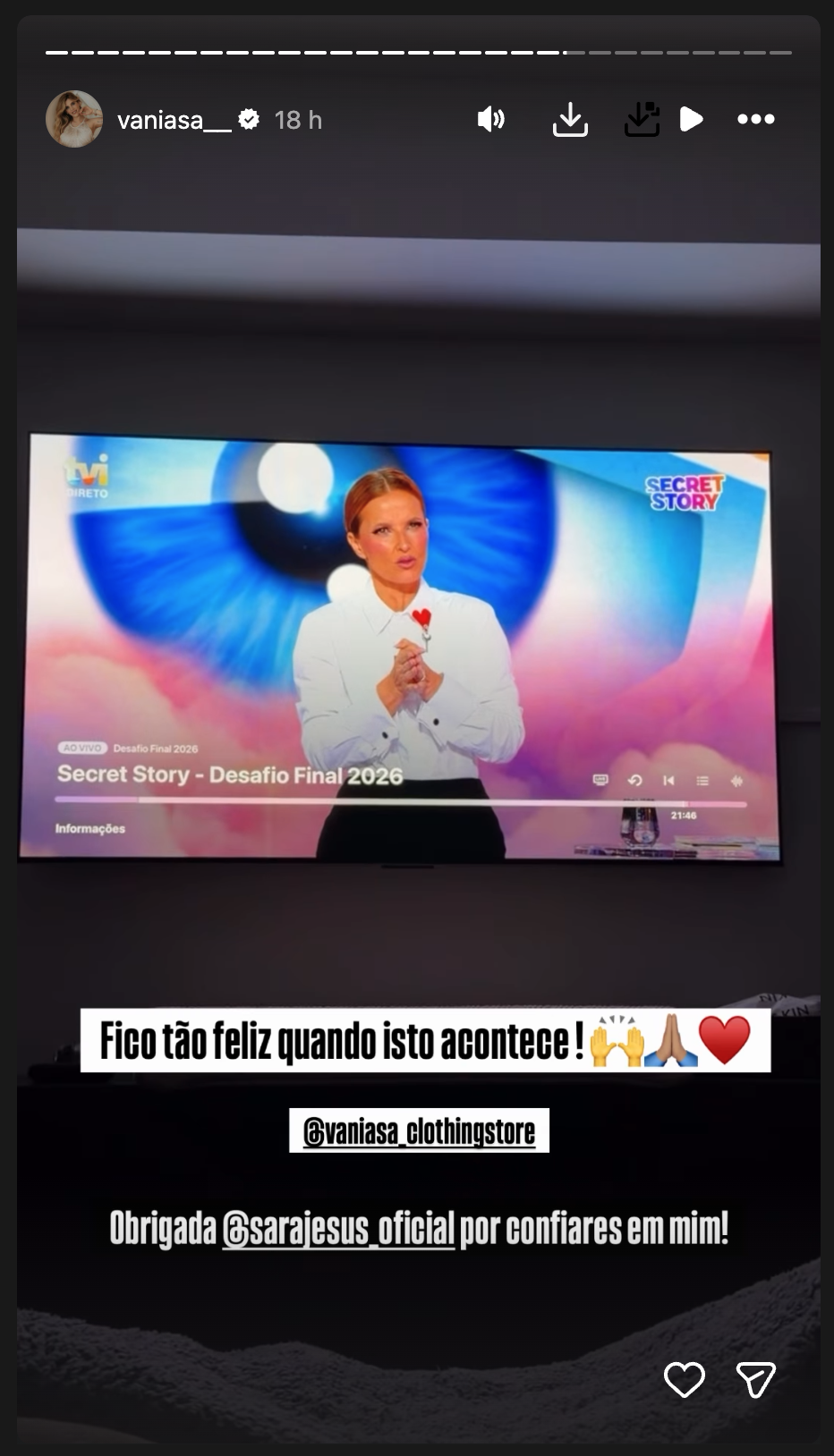 Vânia Sá reacts to Cristina Ferreira's live comment and assumes: “I'm so happy…”