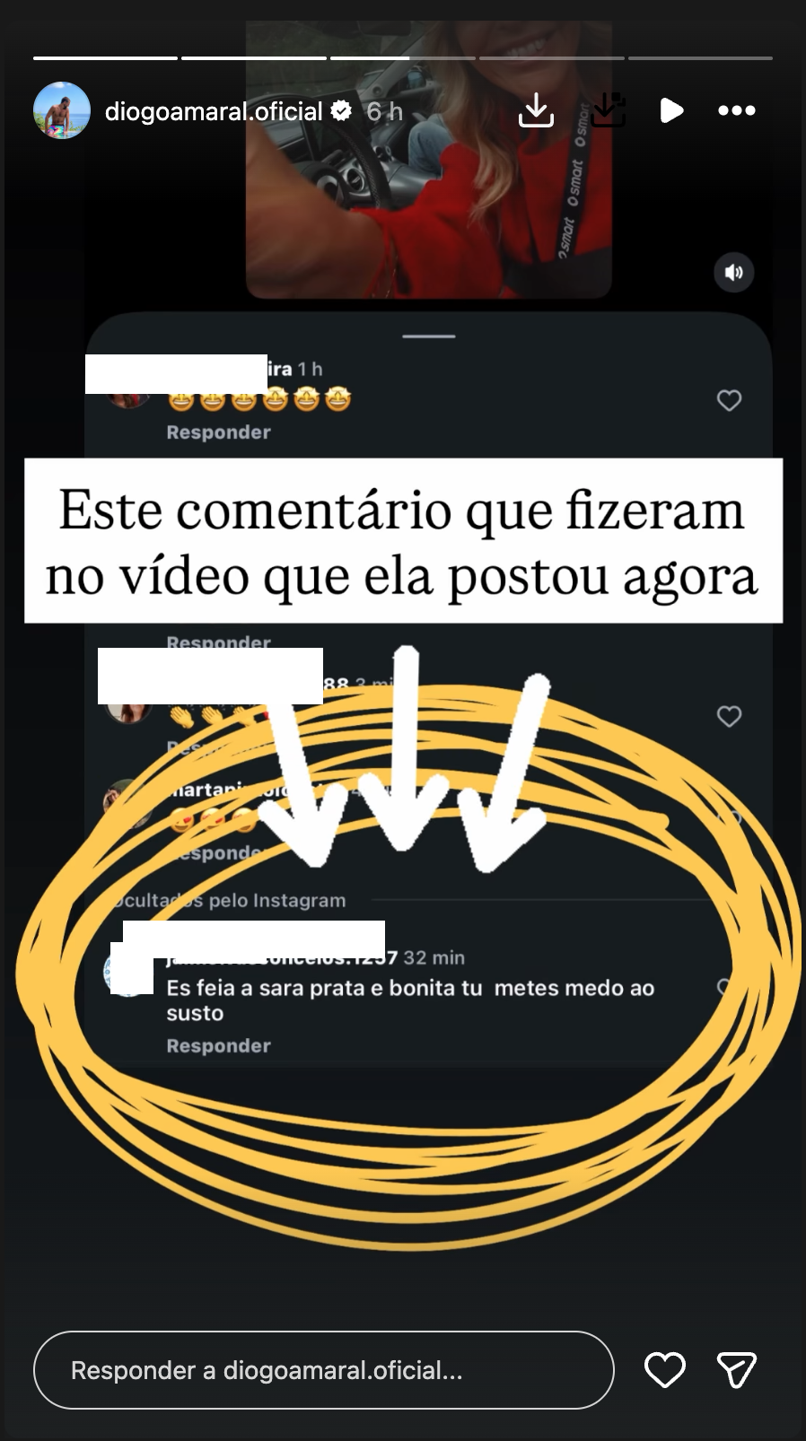 “It scares you.” Diogo Amaral exposes insults to Jessica Athayde and reacts