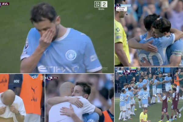 Bernardo Silva says goodbye to Manchester City in tears