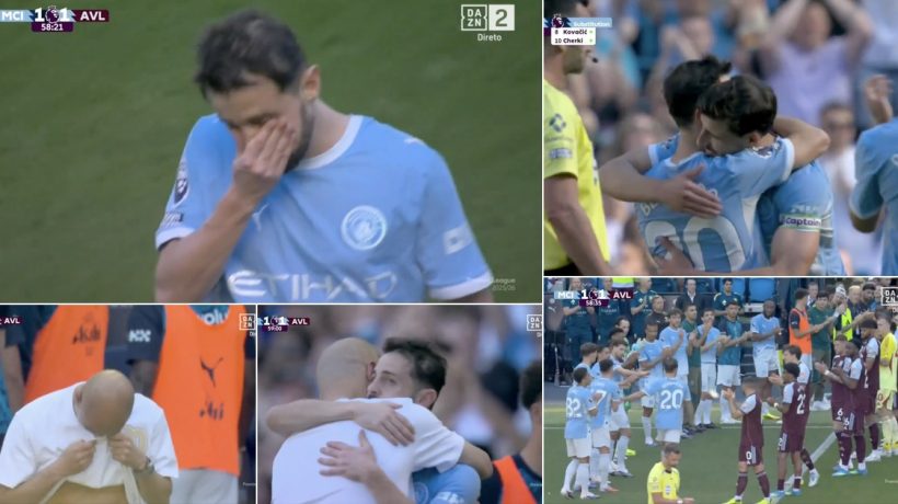 Bernardo Silva says goodbye to Manchester City in tears