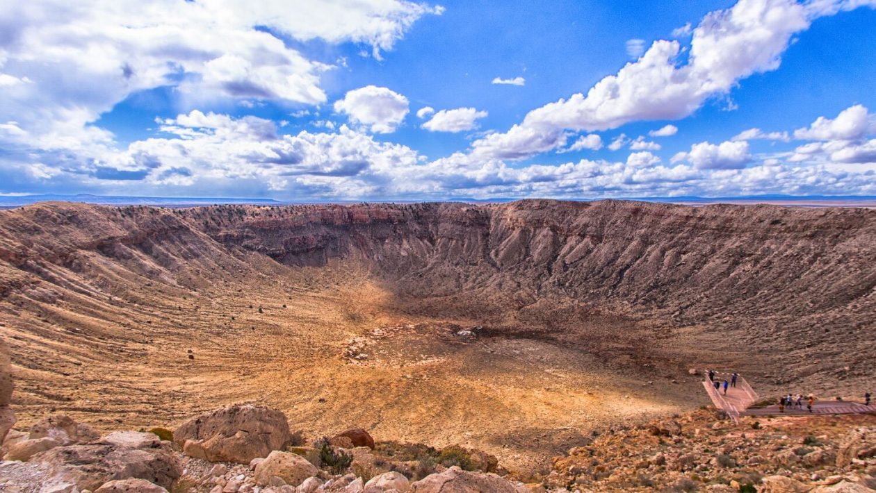 Traces of ancient life found beneath an asteroid crater