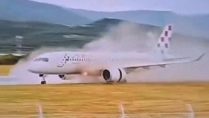 A plane with 132 passengers skids off the runway on takeoff in Croatia without causing any injuries
