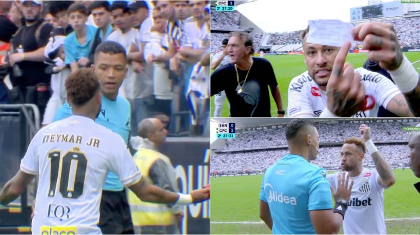 Unusual refereeing error takes Neymar out of the game and generates controversy in Brazil