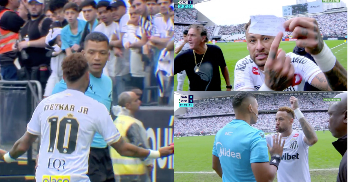 Unusual refereeing error takes Neymar out of the game and generates controversy in Brazil
