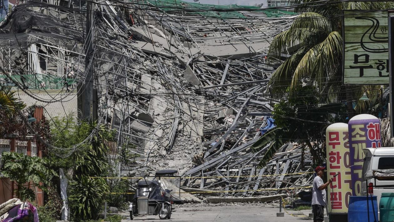 At least 30 people missing after a building under construction collapses in the Philippines