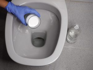 Time to clean up This is how the British clean their toilet bowls and thus save on plumbing costs. In one night it removes limescale and makes the drain as clear as new