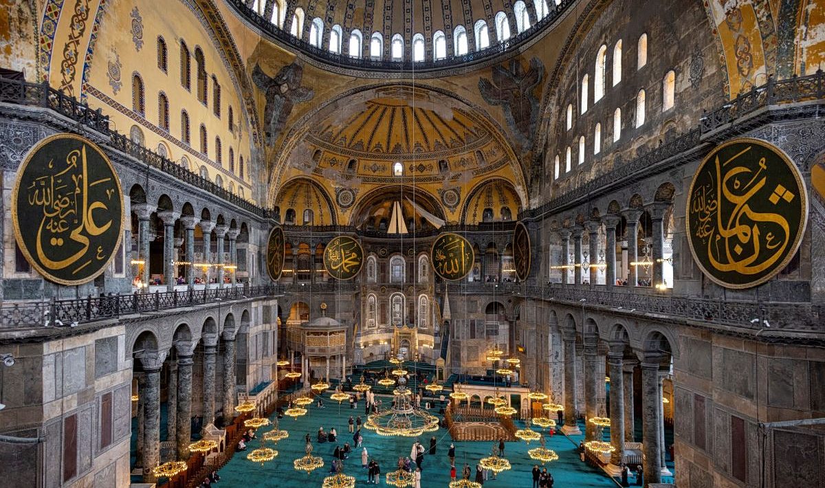 A Turkish court imposed a 10-month suspended sentence on Greek visitors to Hagia Sophia