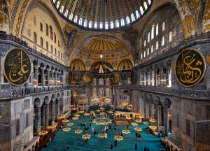 A Turkish court imposed a 10-month suspended sentence on Greek visitors to Hagia Sophia