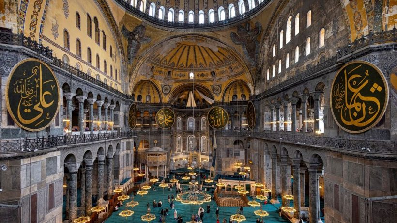 A Turkish court imposed a 10-month suspended sentence on Greek visitors to Hagia Sophia