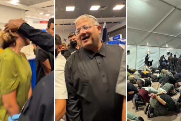 Israeli Minister Itamar Ben-Gvir mocks in a video the detained, kneeling and handcuffed flotilla activists: "Welcome to Israel"
