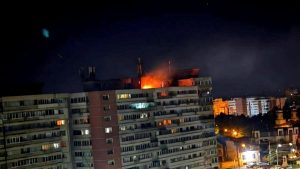 Russian drone crashes into apartment block in Romania, injuring two people and causing fire