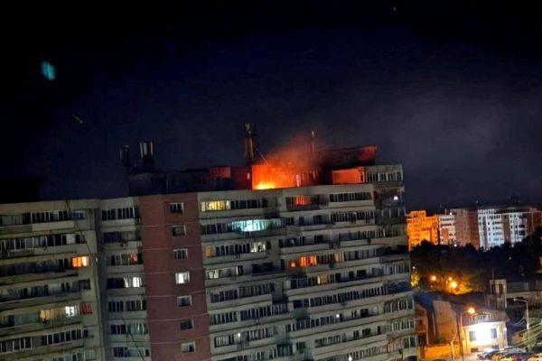Russian drone crashes into apartment block in Romania, injuring two people and causing fire