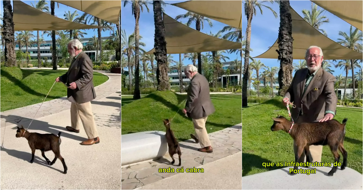 Isaltino Morais appears with a goat and criticizes Portugal's Infrastructure