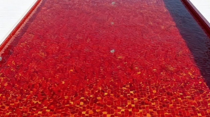 Piscina vermelha.