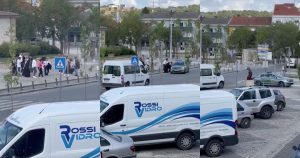 The moment a detained man escapes from the Ponte de Sor court