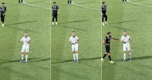 Ronaldo plays conductor and rival cheering orchestra to the sound of 'Messi'