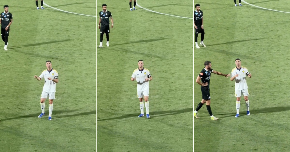 Ronaldo plays conductor and rival cheering orchestra to the sound of 'Messi'