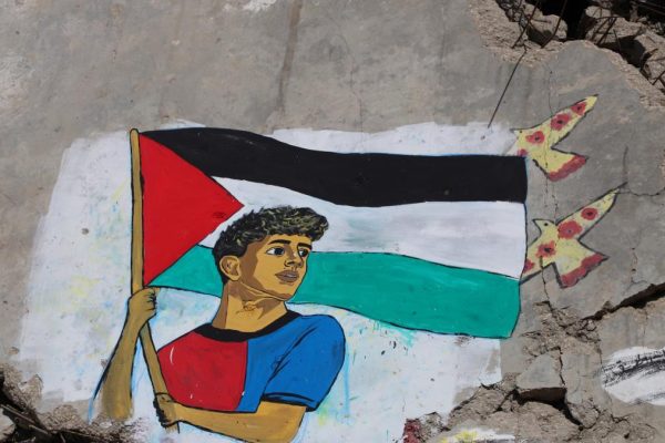 "Shukran": a mural by Lamine Yamal brings his gesture with the Palestinian flag to the rubble of Gaza