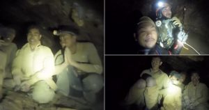 Video of the moment 5 of the 7 missing in Laos are found alive in a cave