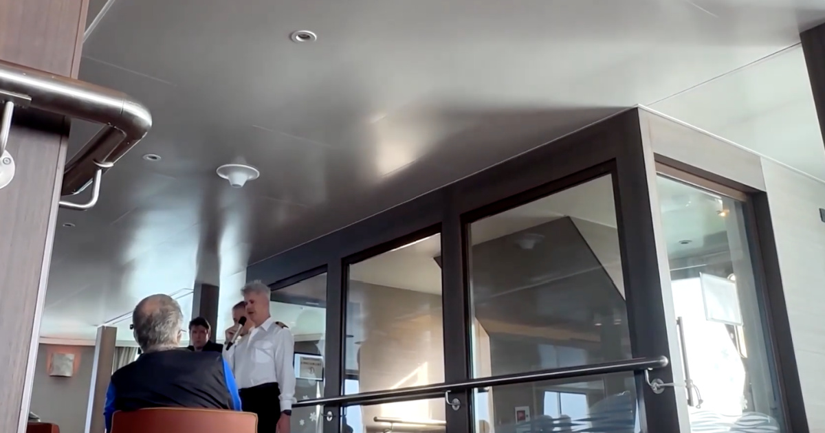Video shows the moment the captain announces the first death on the cruise due to a hantavirus outbreak