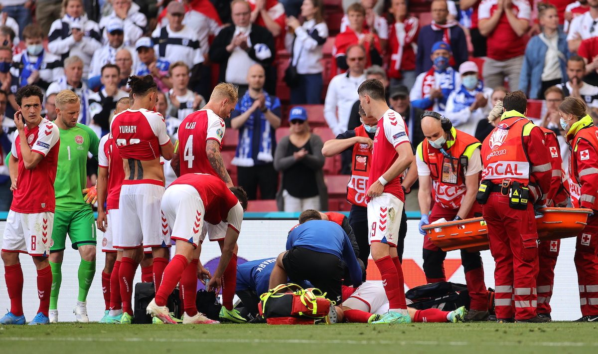 Eriksen falls down again, inanimate. Private between Denmark and Ukraine canceled