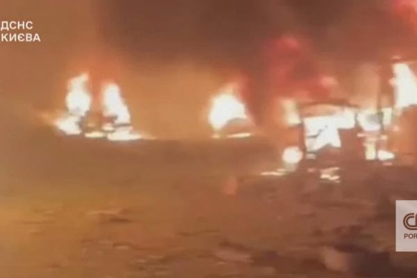 Ukraine on fire: images of the seconds following Russia's major attack