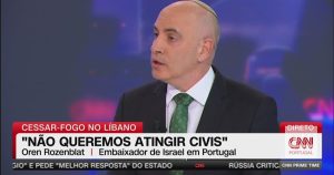 "3300 dead in Lebanon, are they all terrorists?", asks CNN Portugal. "Almost everyone", responds Israeli ambassador