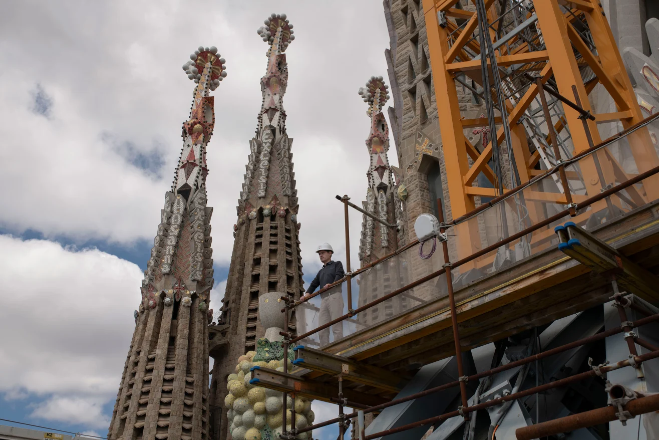 The 144-year journey of the Sagrada Familia approaches its end, with the Tower of Jesus Christ ready