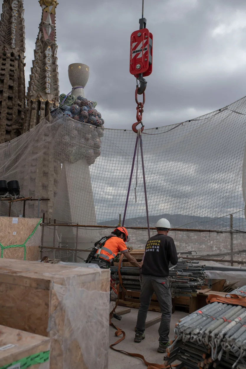 The 144-year journey of the Sagrada Familia approaches its end, with the Tower of Jesus Christ ready