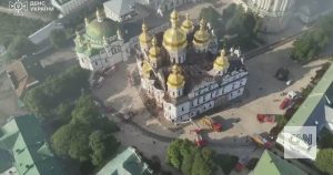 The images after a Russian attack on an ancient site in the center of Kiev