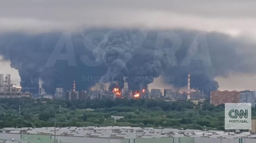 Moscow burning: images of the Russian capital after the biggest attack ever in Ukraine