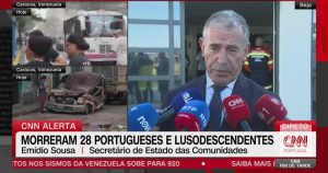 04:12 Venezuela: number of Portuguese and Portuguese descendants killed rises to 28. There are 85 missing or uncontactable 17 minutes ago