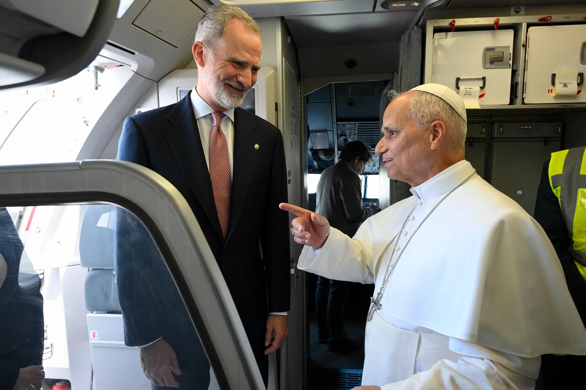 The Pope's plane was prevented from taking off. Then the King of Spain stepped in to help - and CNN was there