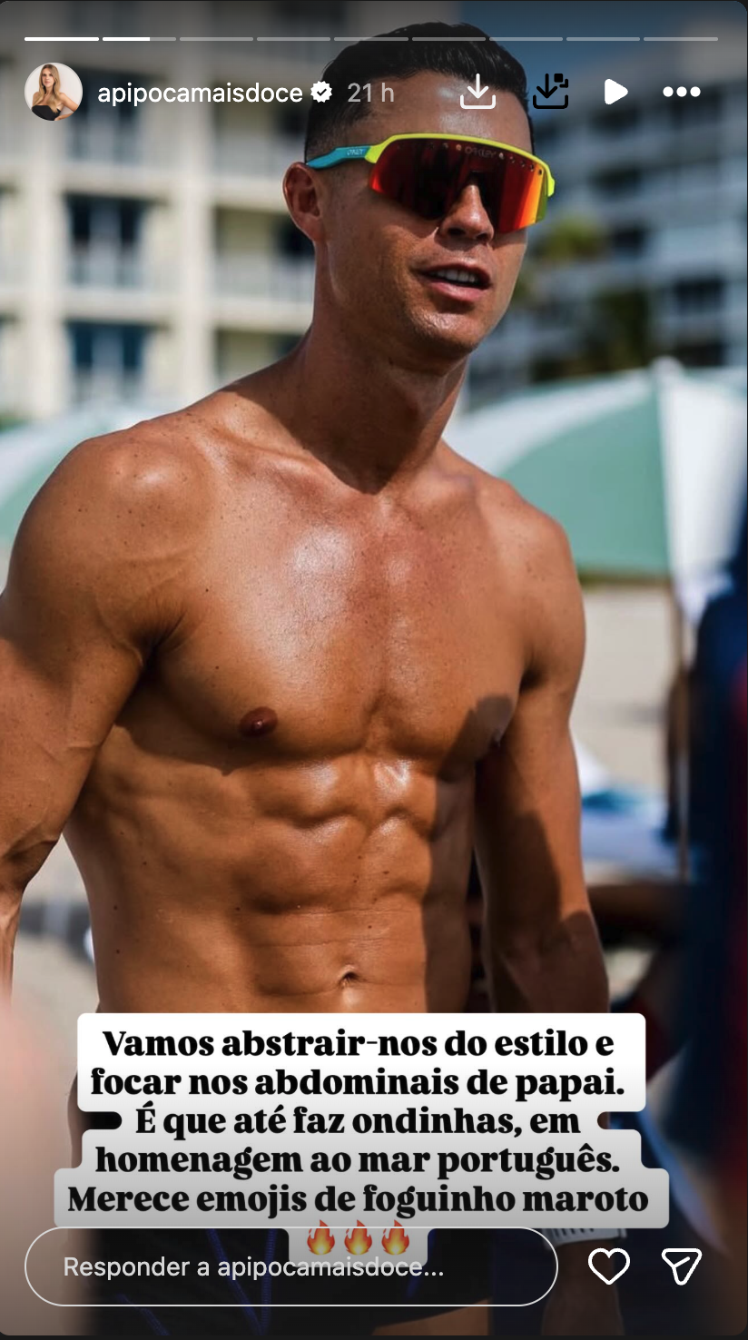 'Pipoca Mais Doce' comments on Cristiano Ronaldo's physique: “It even makes waves…”