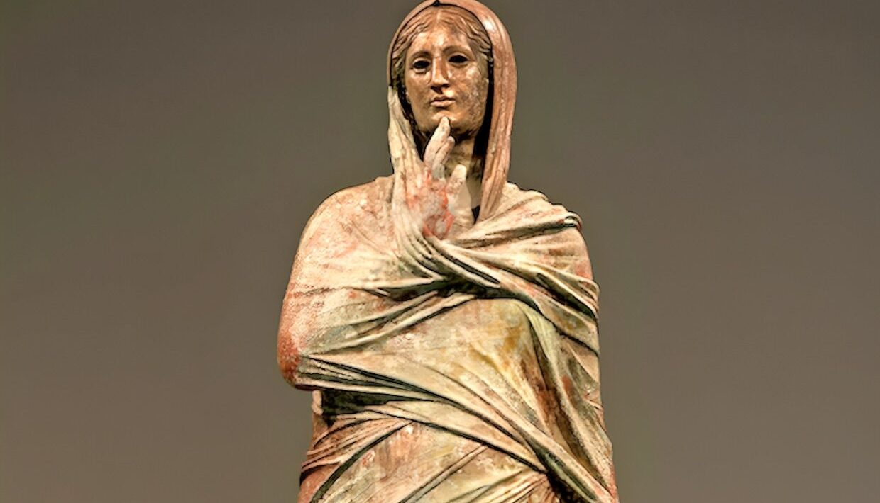 The imposing Lady of Kalymnos, found at the bottom of the sea, represents a real woman
