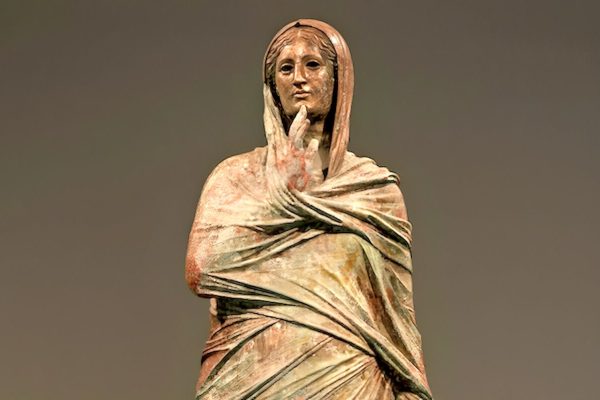 The imposing Lady of Kalymnos, found at the bottom of the sea, represents a real woman