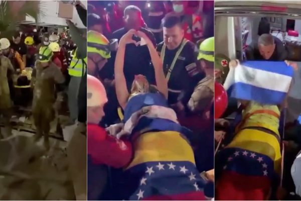 Teenager is rescued alive from the rubble alongside her dog